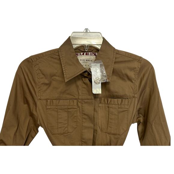 NWT Set of 2 Vintage Y2K Old Navy Cargo Jacket Tan & Brown Size XS - Picture 8 of 14